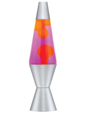 Lava Lamp 14.5" - Silver Base/Yellow Wax/Purple Liquid