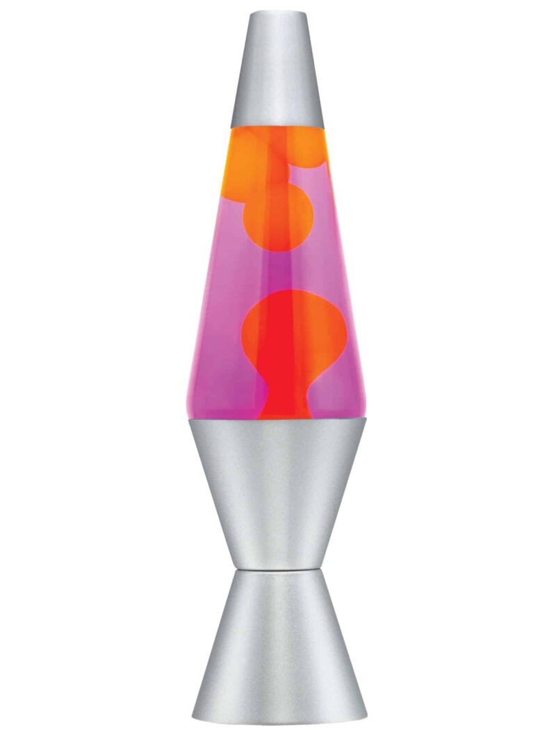 Lava Lamp 14.5" - Silver Base/Yellow Wax/Purple Liquid